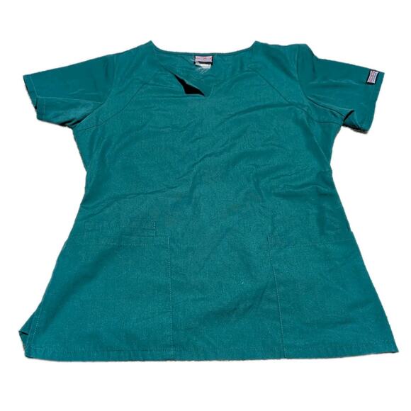 Cherokee Scrubs V Neck Scrub Top 4624 HUNTER GREEN by Cherokee Workwear XS - Picture 1 of 4